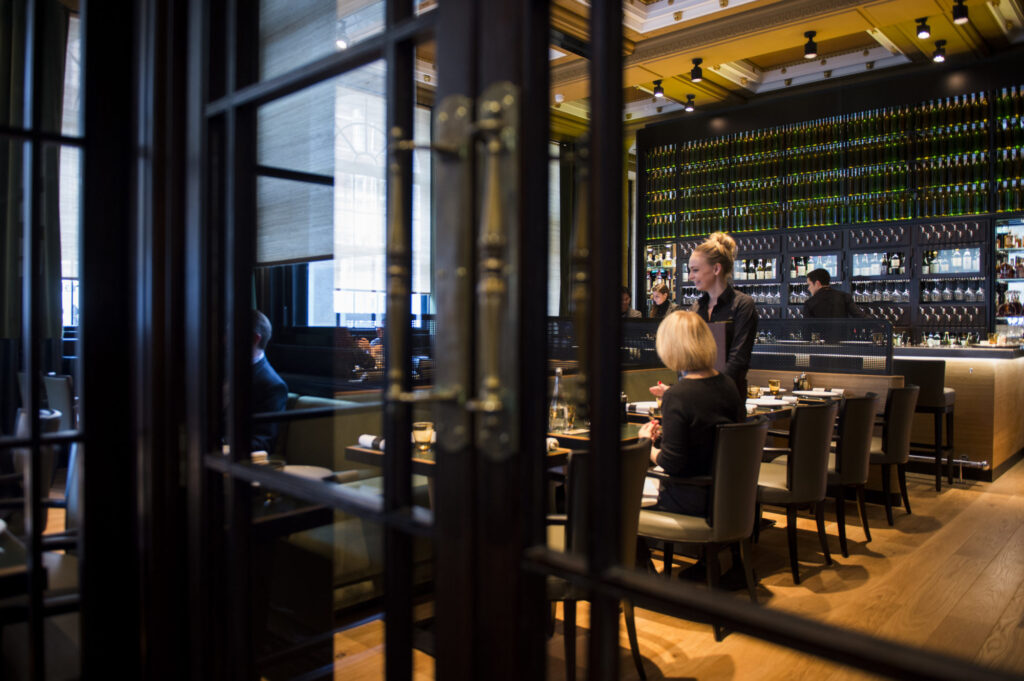 London’s Les 110 de Taillevent is a sister restaurant to Taillevent Paris, the iconic two-star Michelin restaurant. In modern day London, Les 110 de Taillevent offers French cuisine with paired wines by the glass and a wine list of over 1500 bottles, as well as informal wine tasting classes and events.